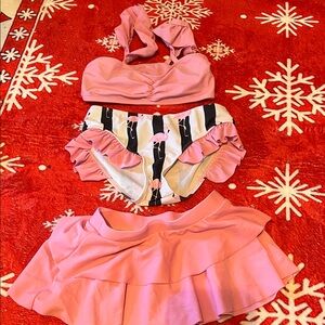 SHEIN Pink Flamingo Swim Set for Kids